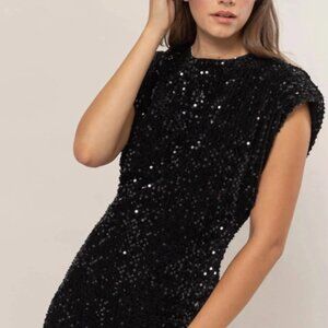 HYFVE Sequin Black Dress